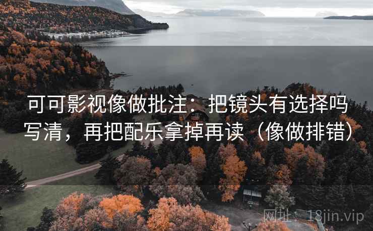 可可影视像做批注：把镜头有选择吗写清，再把配乐拿掉再读（像做排错）  第2张
