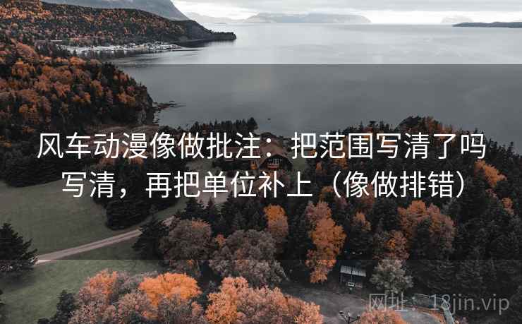 风车动漫像做批注：把范围写清了吗写清，再把单位补上（像做排错）  第2张