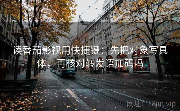 读番茄影视用快捷键：先把对象写具体，再核对转发语加码吗  第2张